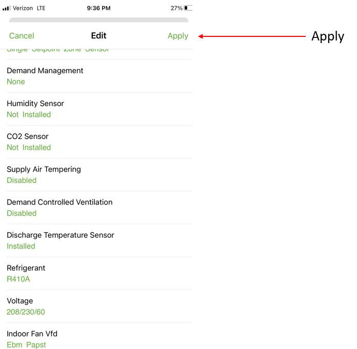 How to configure the Symbio 700 Precedent with the Mobile Phone App Trane