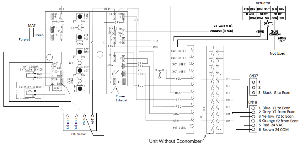 BAYECON310 and BAYECON311 Economizer W7212 Logic Module Wire ...