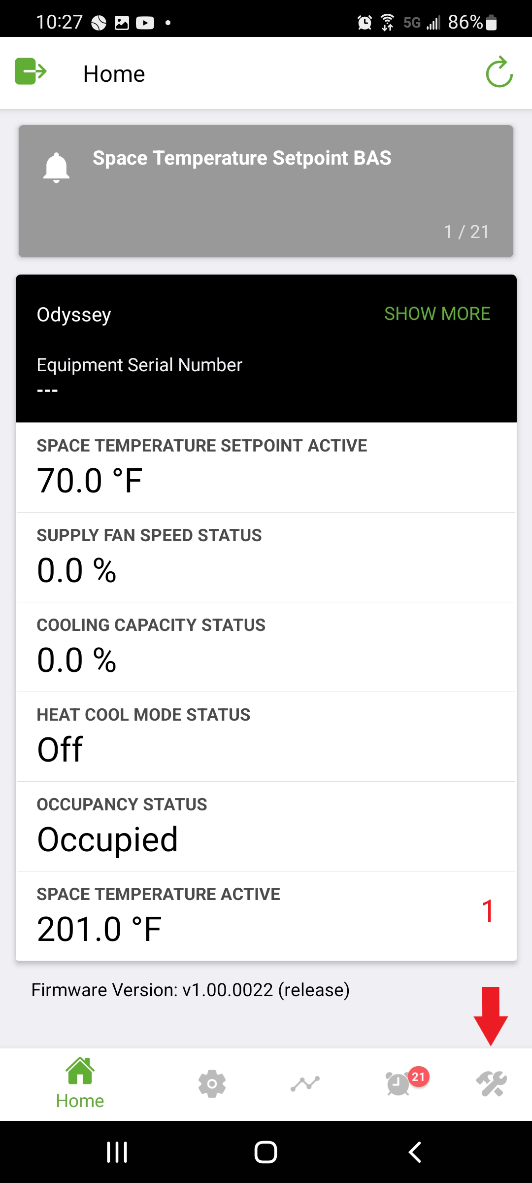 Setting up Symbio 700 MSTP device ID and Buad Rate Trane